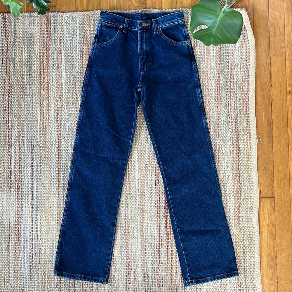 Authentic Vintage Youth Wrangler Jeans Dark Blue Wash